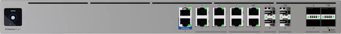 EF-Core front panel port layout - official Ubiquiti product image