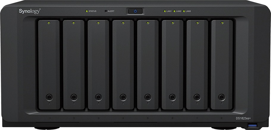 Synology DS1823xs+ 8-bay DiskStation front view (official Synology product image, cropped)