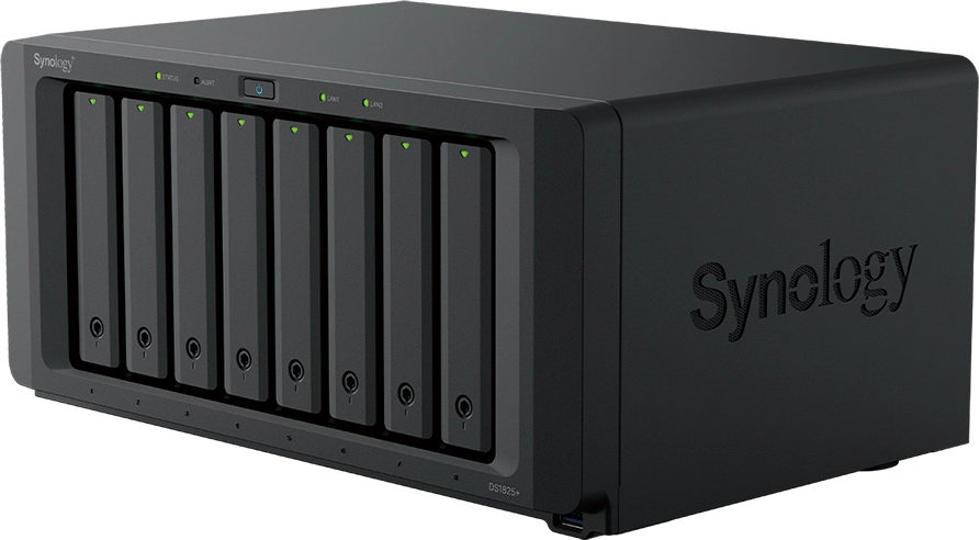 DS1825+ rear view, official product image courtesy of Synology Inc.
