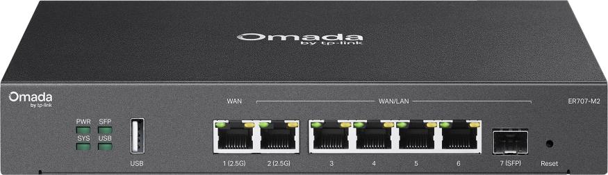TP-Link Omada ER707-M2 multi-gigabit VPN gateway product overview (official TP-Link imagery)