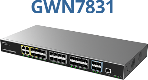 Grandstream GWN7830 Series switch with redundant power supply — official product image courtesy of Grandstream Networks