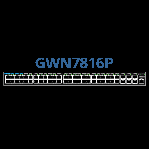 Grandstream GWN7816P 48-port Layer 3 managed PoE switch front view
