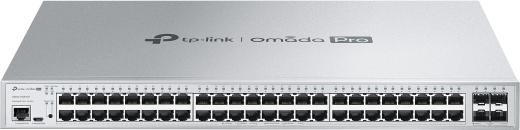TP-Link Omada Pro S5500-48GP4XF 48-port PoE+ switch front view, product photo courtesy of TP-Link