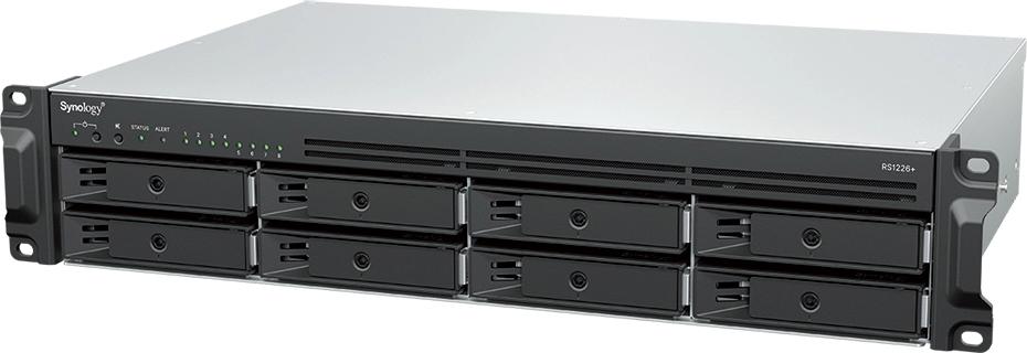 Synology RS1226+ 2U rackmount NAS, front view (official Synology product image)