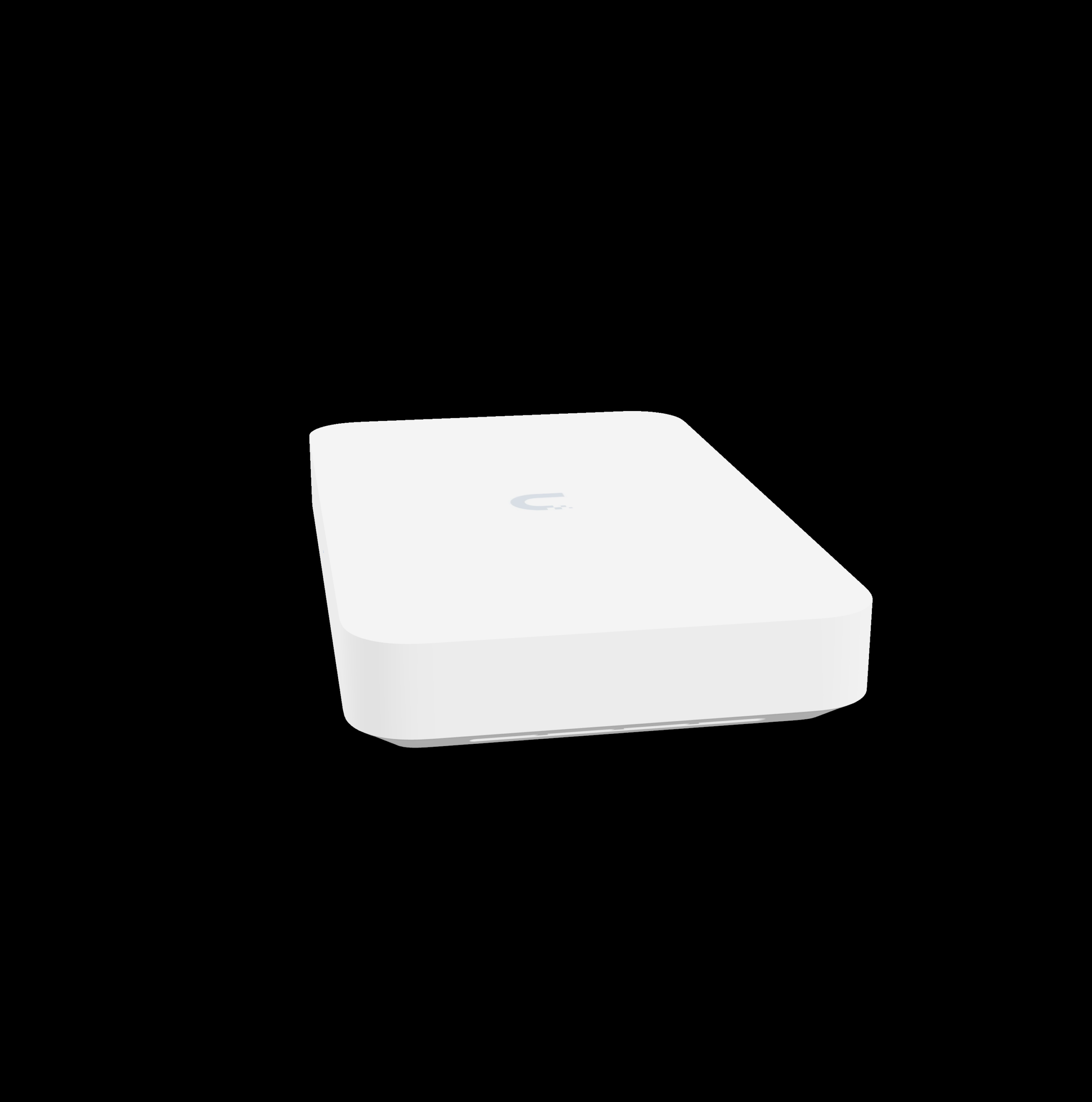Ubiquiti UXG-Fiber gateway, rear view showing 10G SFP+ and 10 GbE RJ45 ports